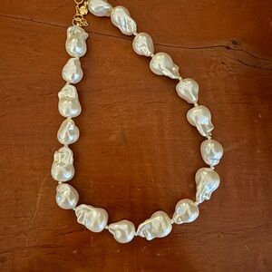 J. Crew White Baroque Pearl Necklace